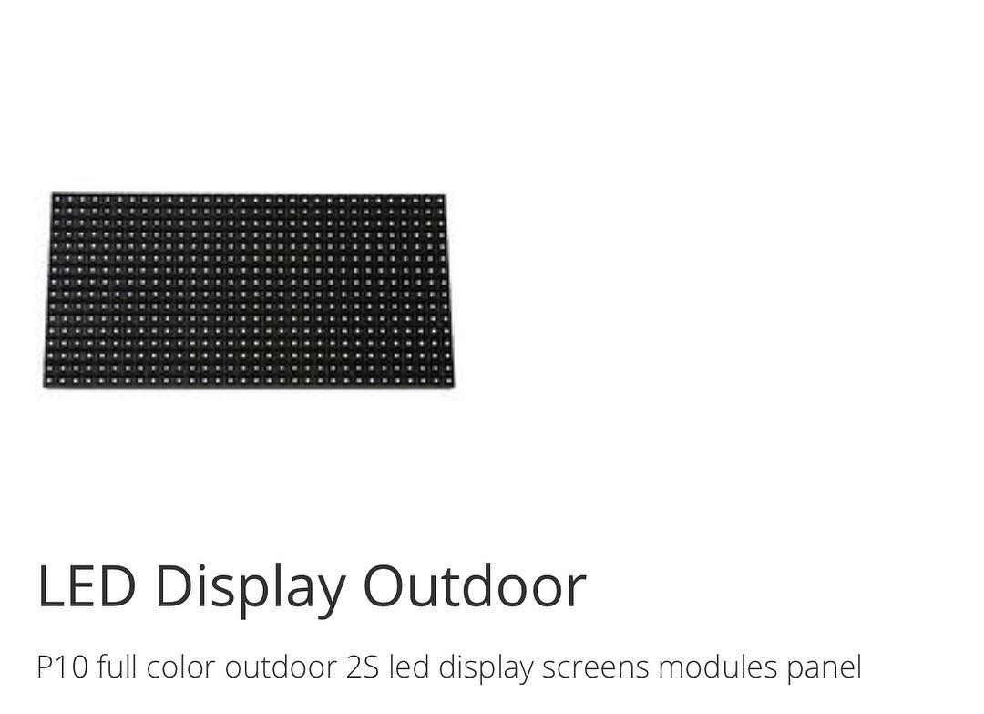 P10 Full Colour 2S LED Display Screens Modules Panel (Outdoor use)